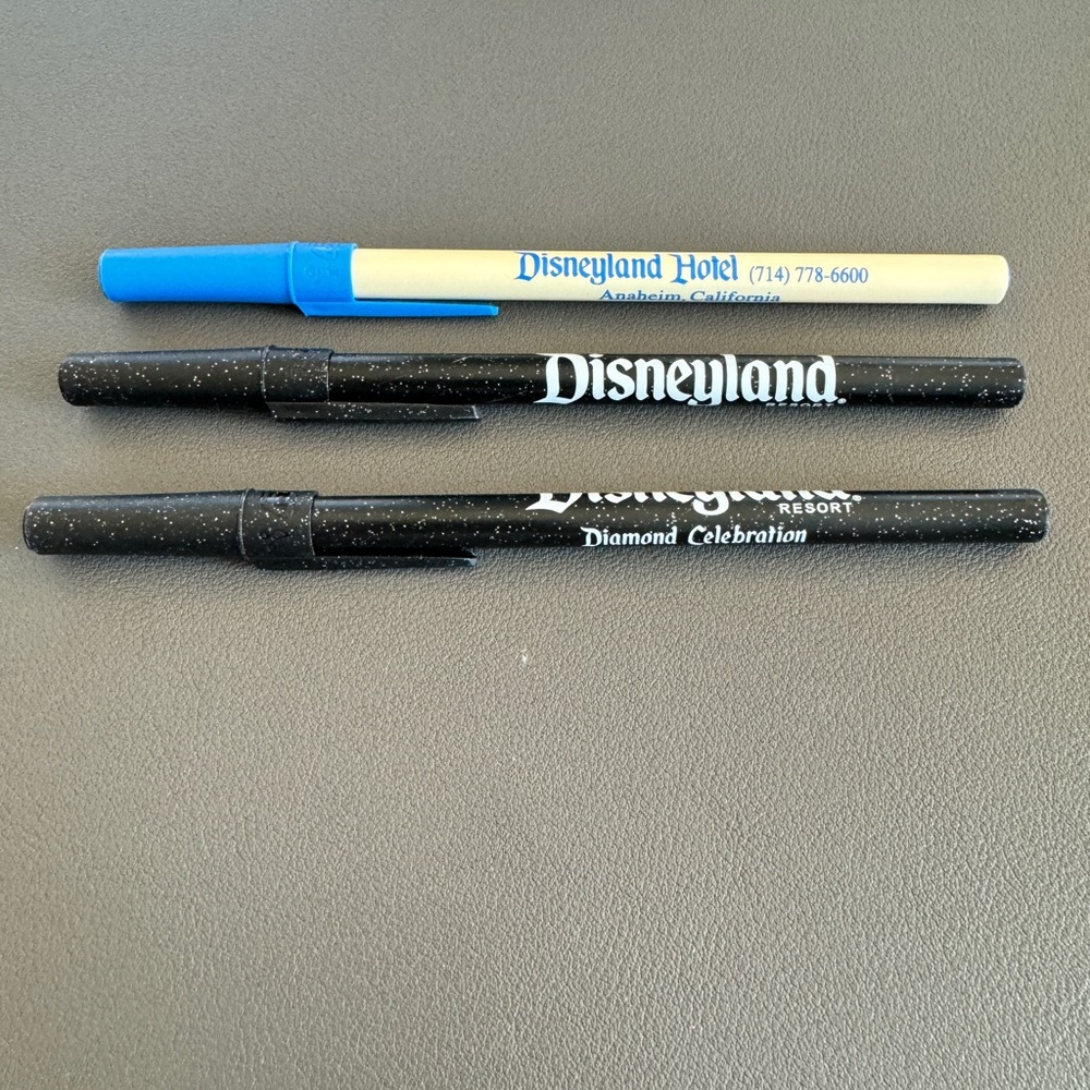 Disneyland Hotel Pens - Set of 3 - 2 Diamond Celebration and 1 Regular P…